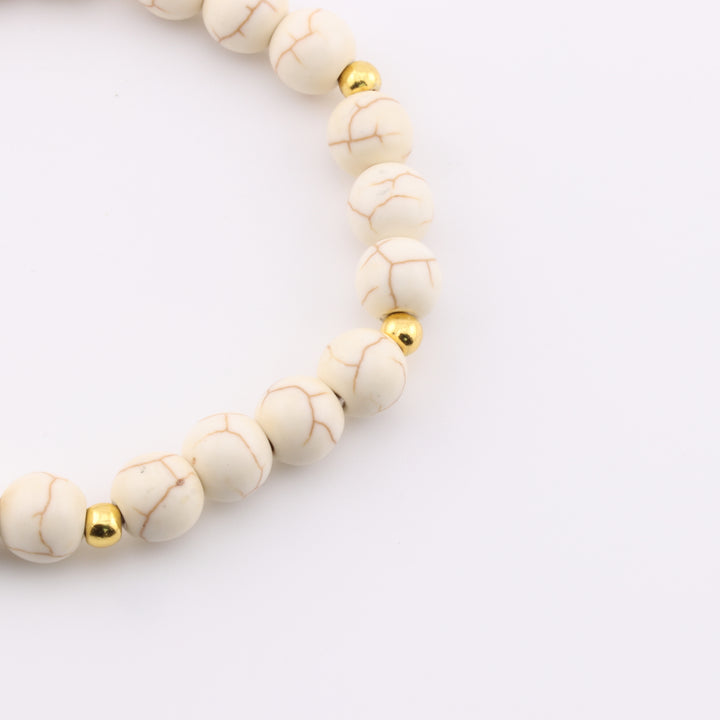 Pulsera de unakita y jaspe natural, cuentas de 8 mm, tonos tierra, accesorio de piedras preciosas artesanal.