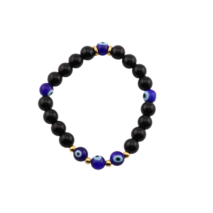 Natural Obsidian & Evil Eye - Nazar Bracelet – 8mm Protective Gemstone Accessory, Harmony & Balance