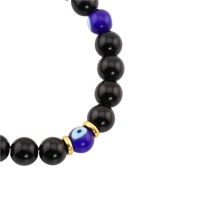 Natural Obsidian & Evil Eye - Nazar Bracelet – 8mm Protective Gemstone Accessory, Harmony & Balance