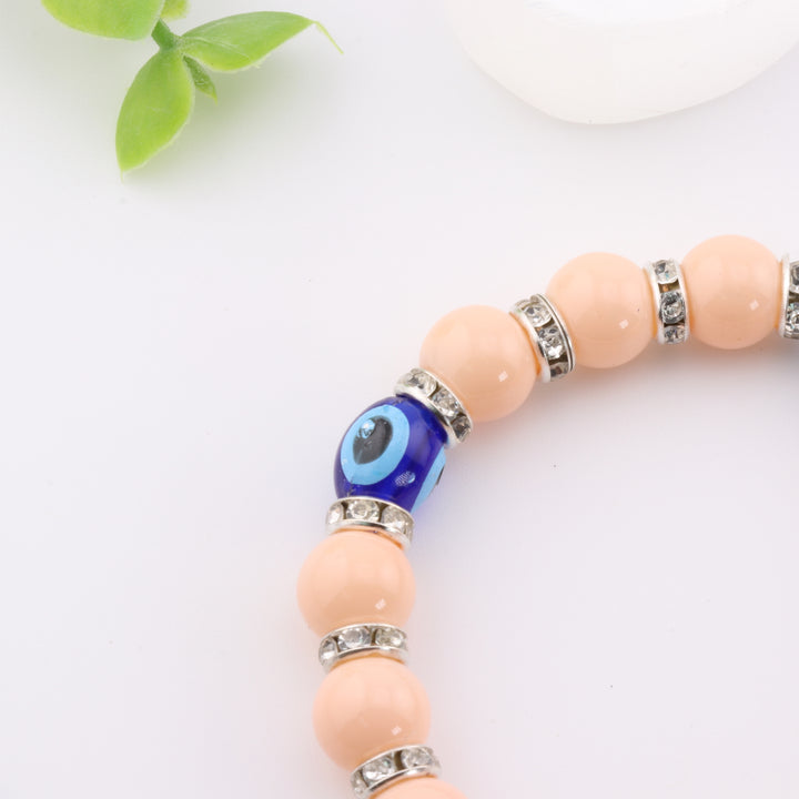 Protection Nazar & Evil Eye Bracelet, Kids Size Bracelet, 8mm Beads