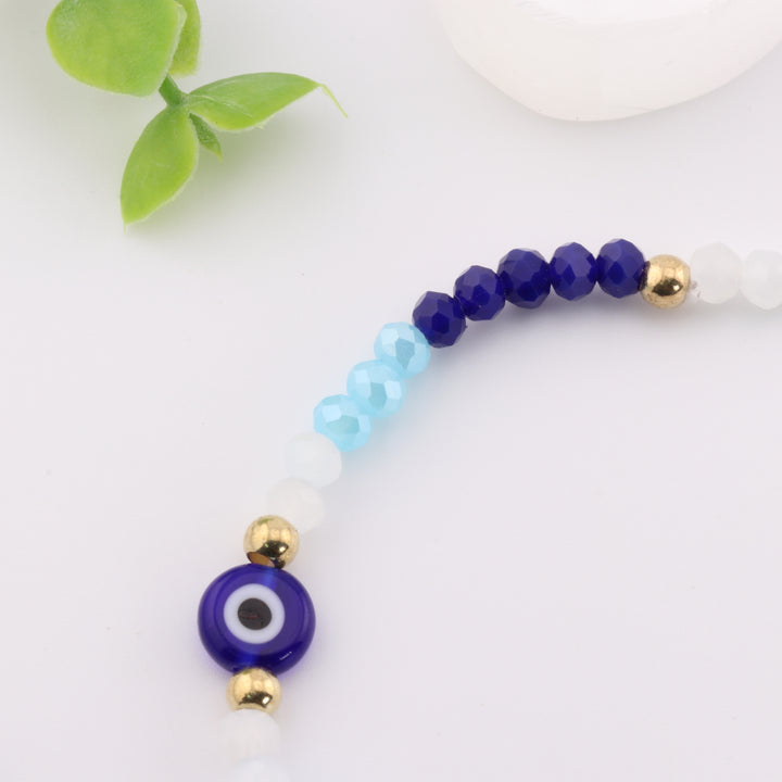 Handcrafted Nazar-Evil Eye Glass Bracelet, Multicolor Protection Accessory