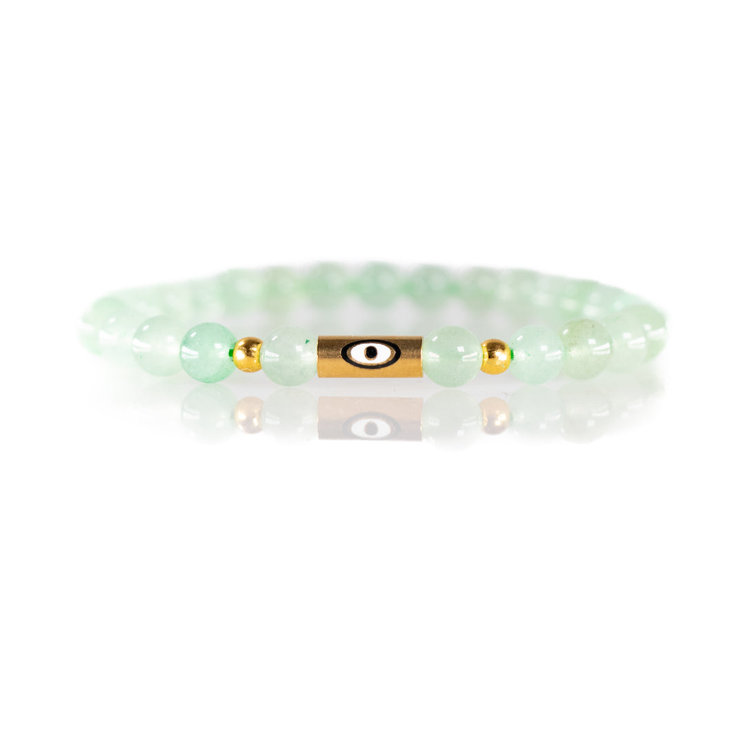 Bracelet en aventurine verte naturelle, 6 mm -