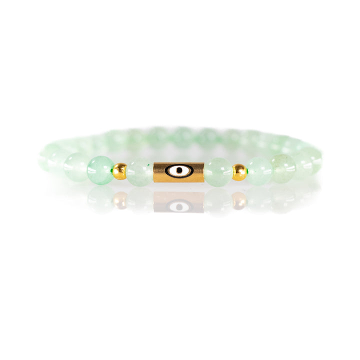 Bracelet en aventurine verte naturelle, 6 mm -