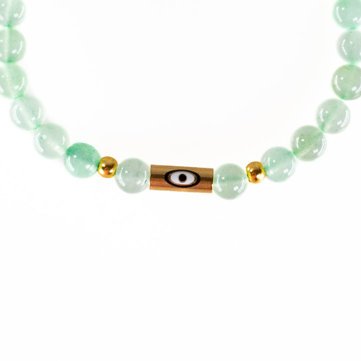 Bracelet en aventurine verte naturelle, 6 mm -