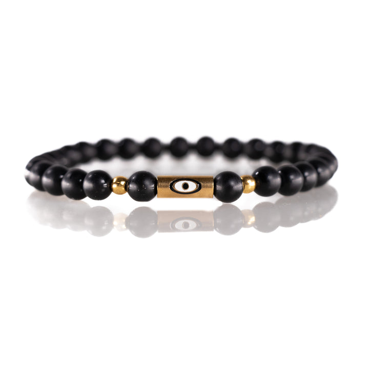 Bracelet en onyx givré naturel, 6 mm -