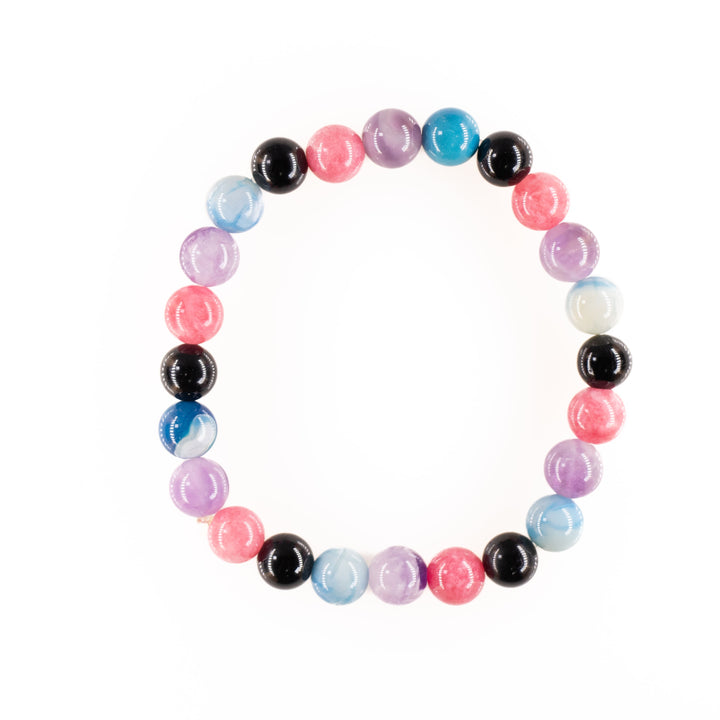 Pulseras de piedras preciosas naturales LGBTQ bisexuales
