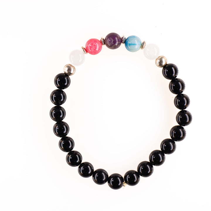 Pulseras de piedras preciosas naturales LGBTQ bisexuales