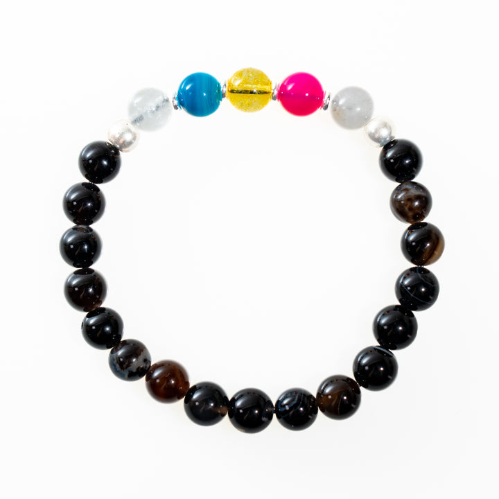 Pulseras de piedras preciosas naturales pansexuales y LGBTQ
