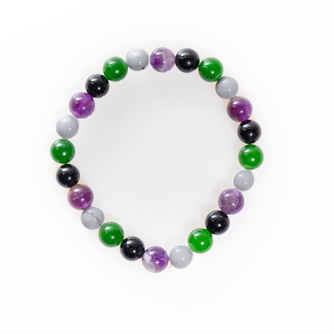 Pulseras de piedras preciosas naturales LGBTQ de género queer