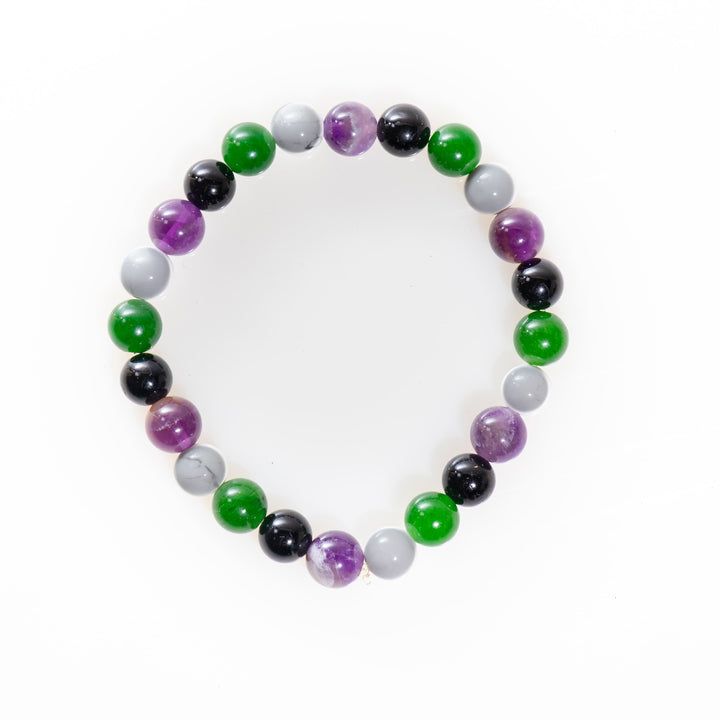 Pulseras de piedras preciosas naturales LGBTQ de género queer