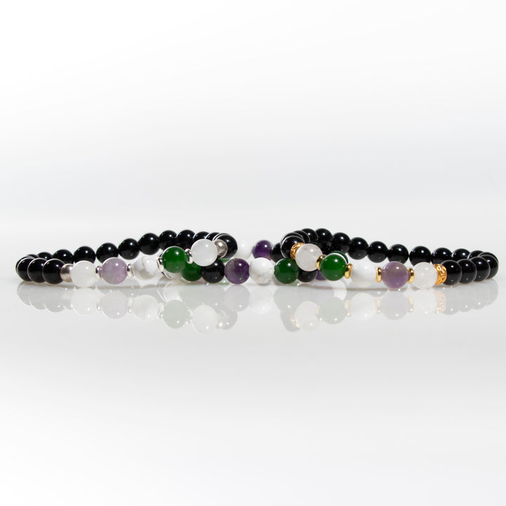 Pulseras de piedras preciosas naturales LGBTQ de género queer