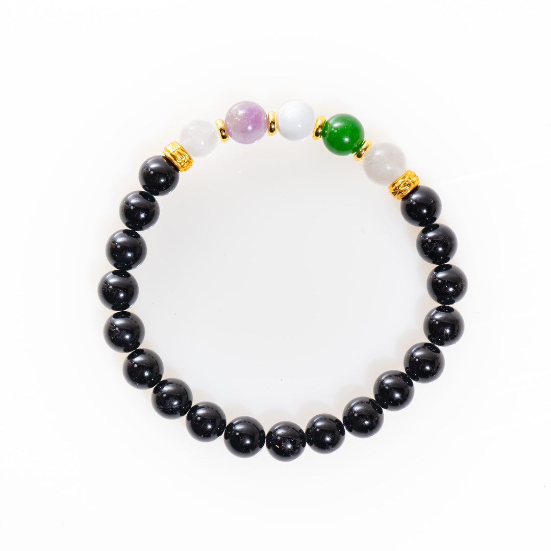 Pulseras de piedras preciosas naturales LGBTQ de género queer