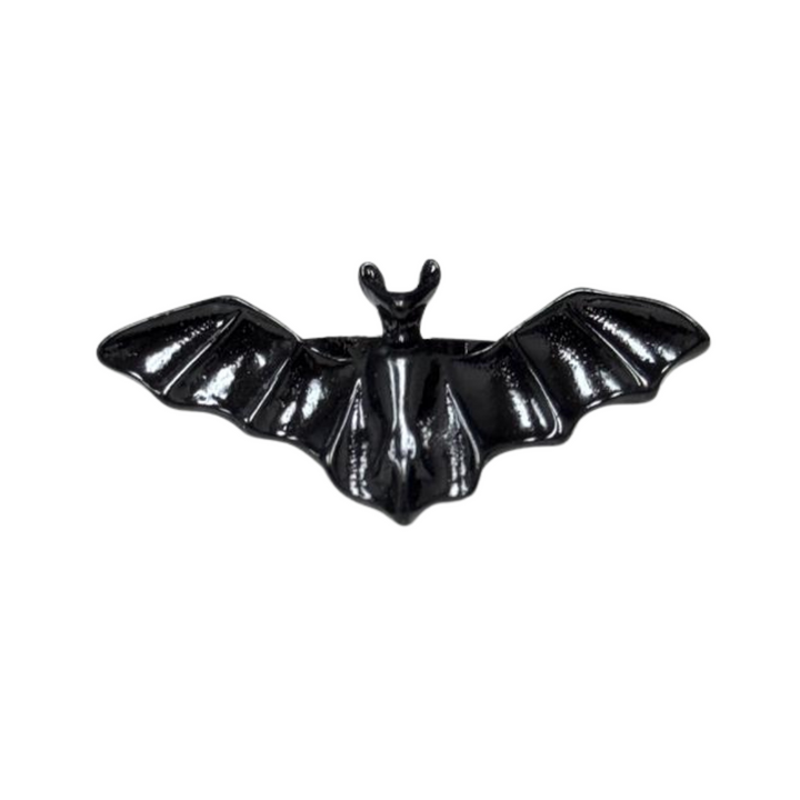 Black Metal Ring with Bat Symbol – Gothic Statement Ring