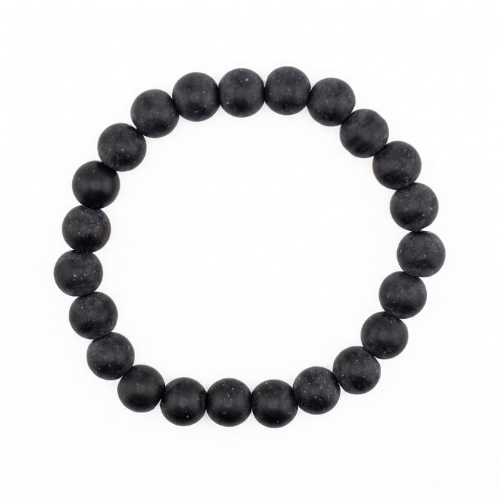 Black Jasper Metal-Free Stretch Bracelet – 8mm Grounding Stone Jewelry