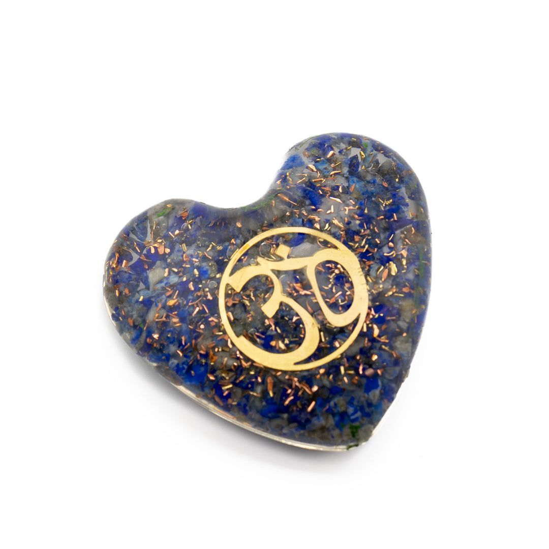 Lapis Lazuli Orgonite Heart – Intuition, Wisdom & Third Eye Alignment