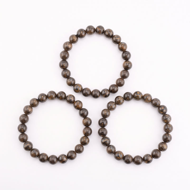 Bronzite Metal-Free Stretch Bracelet – 8mm Protective Earth Stone Jewelry
