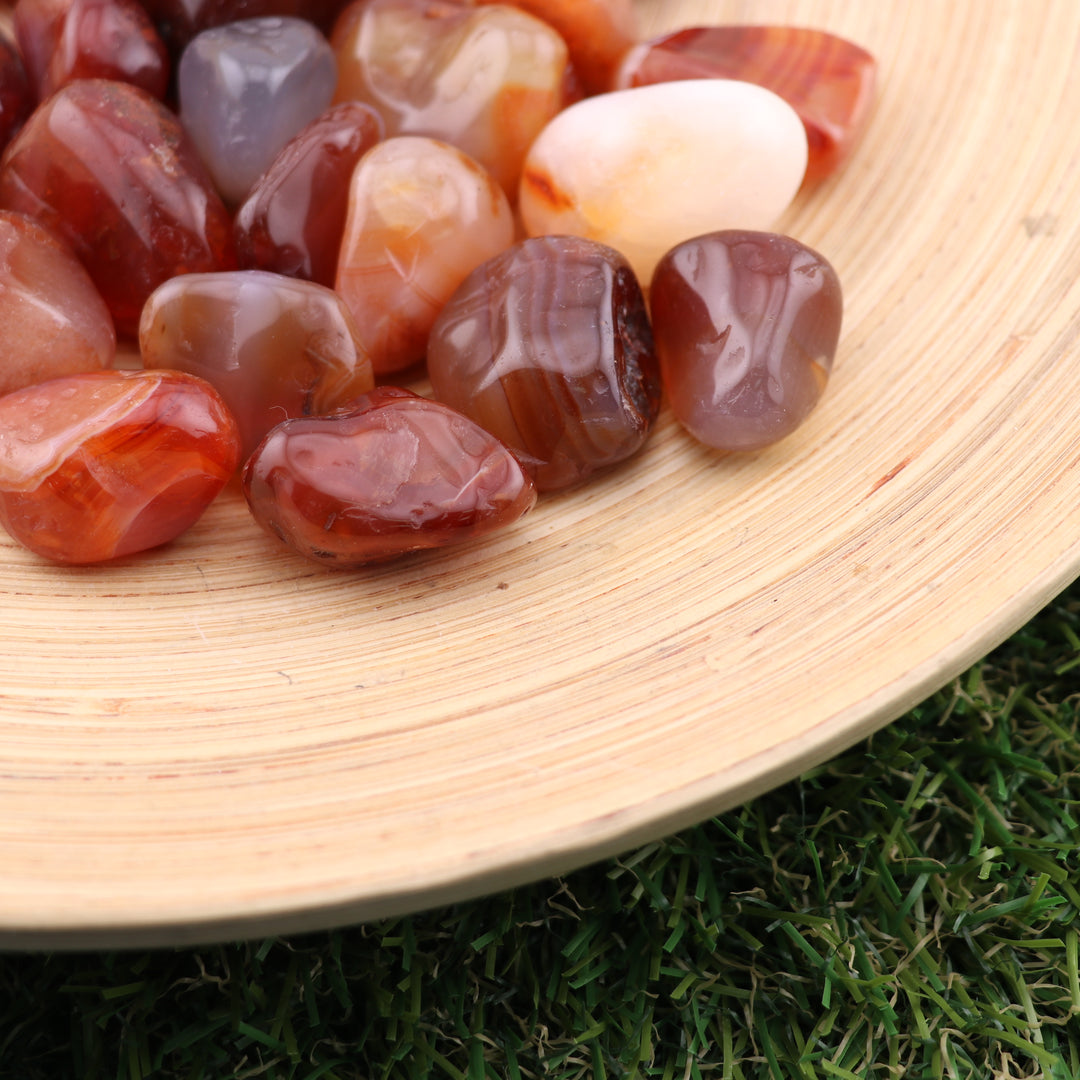 Natural Carnelian Tumbled Stone - Polished Gems for Spiritual Awakening & Positive Vibes