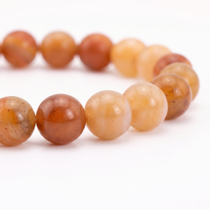 Frosted Carnelian Metal-Free Stretch Bracelet – 8mm Matte Stone Jewelry
