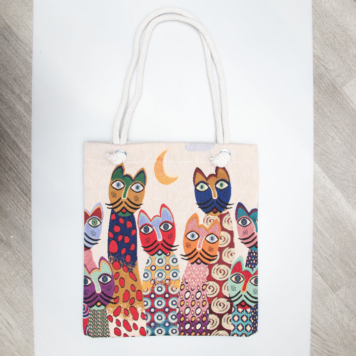 Authentic Turkish Tapestry Tote Bags – Floral & Cat Variants