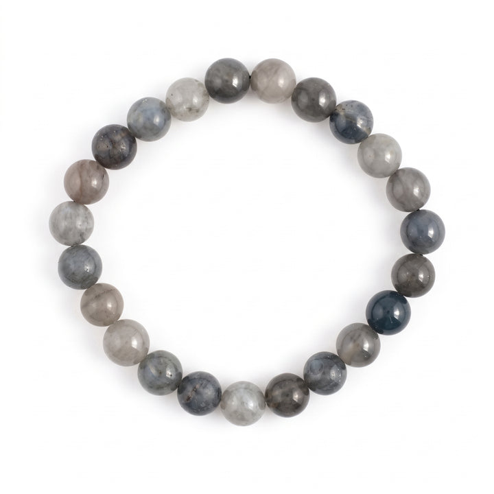 Cloudy Quartz Metal-Free Stretch Bracelet – 8mm Healing Crystal Jewelry