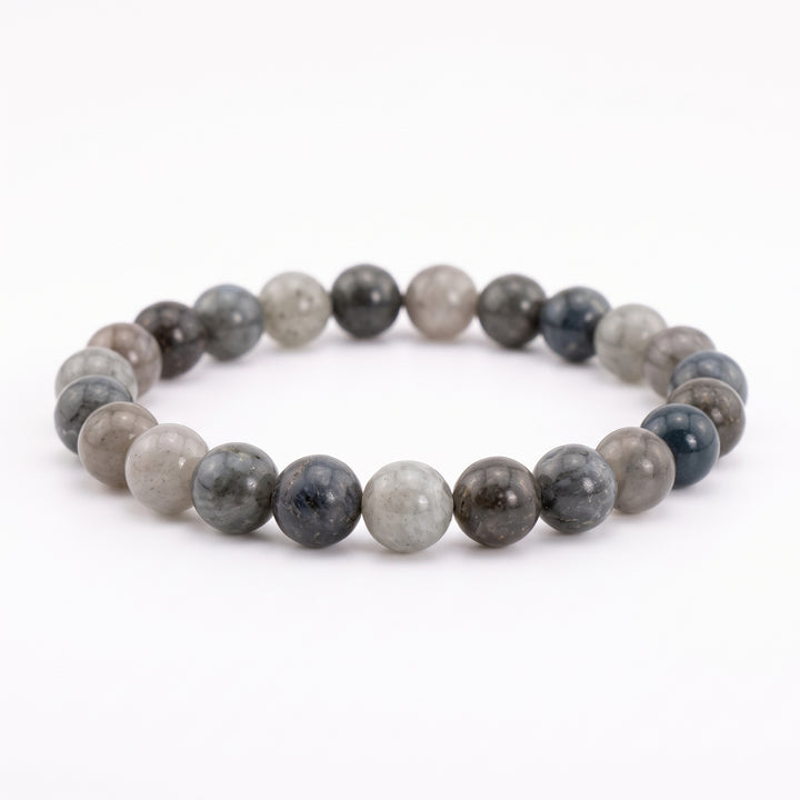 Cloudy Quartz Metal-Free Stretch Bracelet – 8mm Healing Crystal Jewelry