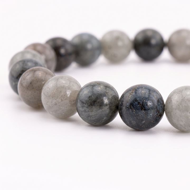 Cloudy Quartz Metal-Free Stretch Bracelet – 8mm Healing Crystal Jewelry