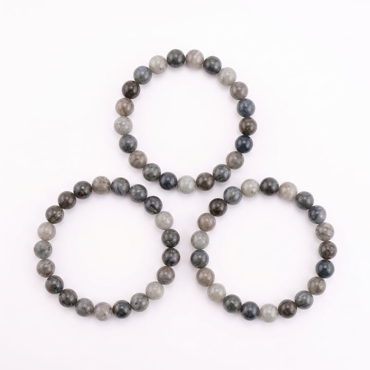 Cloudy Quartz Metal-Free Stretch Bracelet – 8mm Healing Crystal Jewelry