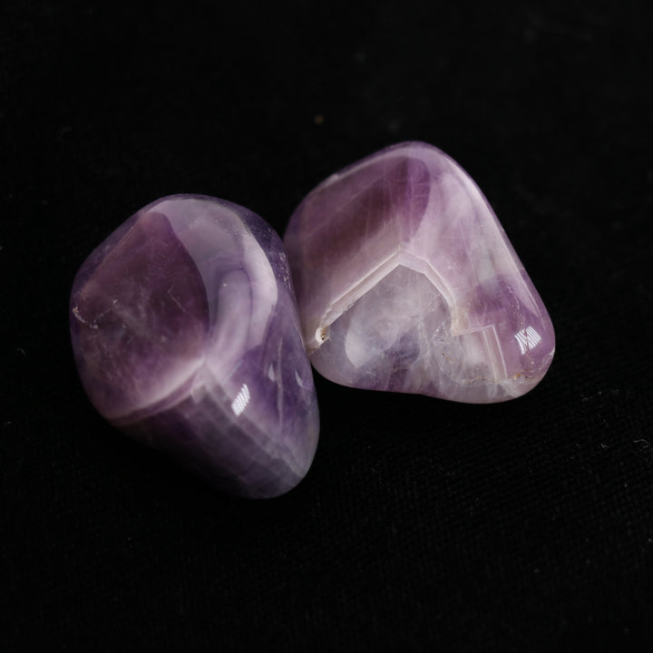 Natural Dream Amethyst Tumbled Stone - Polished Gems for Calm & Positivity