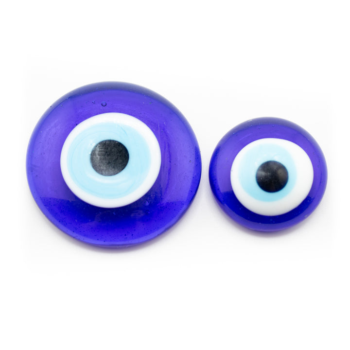 Nazar/mauvais œil plat fait main en lampwork, 3,8 cm