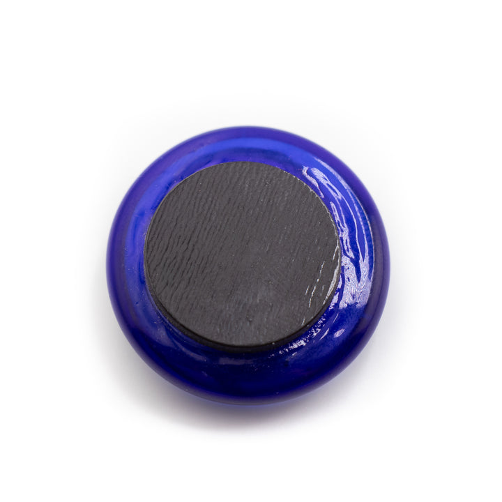 Aimant Nazar/Mauvais Œil plat fait main en verre soufflé, 2,5 cm