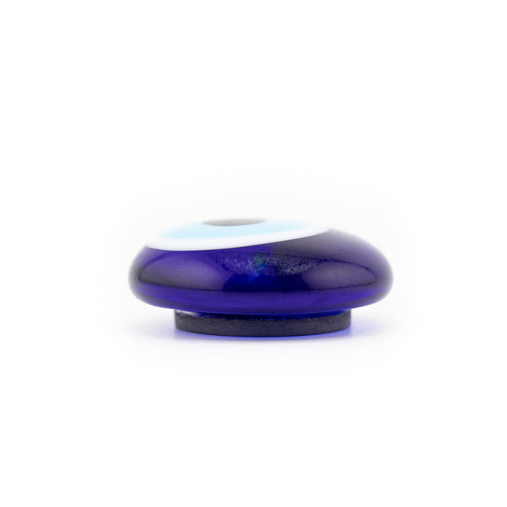 Aimant Nazar/Mauvais Œil plat fait main en verre soufflé, 2,5 cm