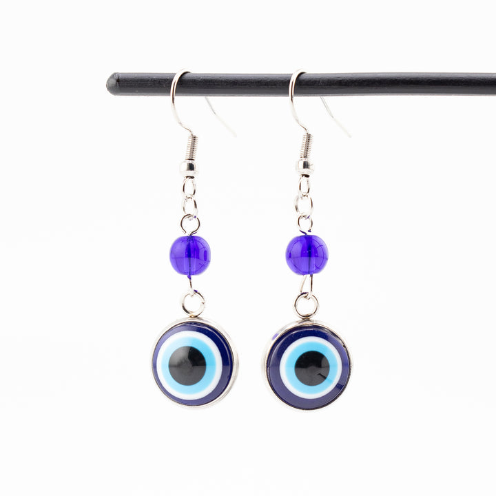 Boucles d'oreilles Nazar/Mauvais Œil à crochet