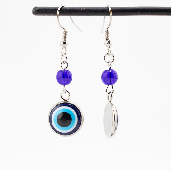Boucles d'oreilles Nazar/Mauvais Œil à crochet