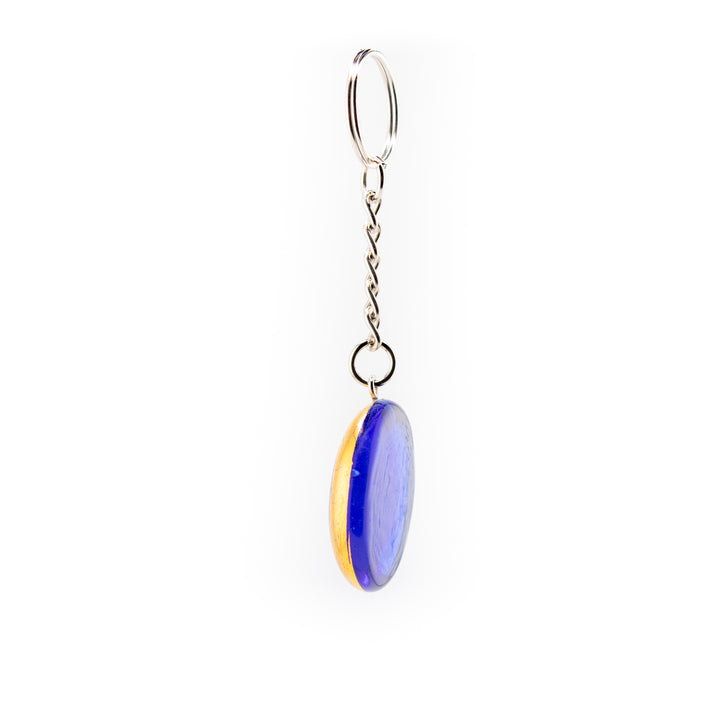 Porte-clés plaqué or Nazar/Mauvais œil, 2,5 cm