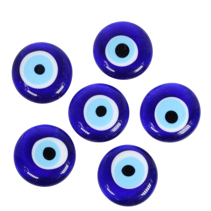Nazar/mauvais œil plat fait main en lampwork, 3,8 cm