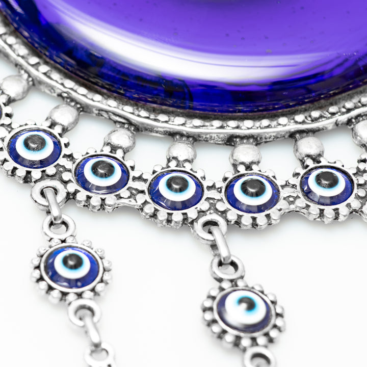 Authentic Nazar/Evil Eye Wall Decor with Elephant Figure, 12" Inch