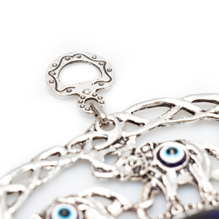 Authentic Nazar/Evil Eye Wall Decor with Elephant Figure, 8" Inch