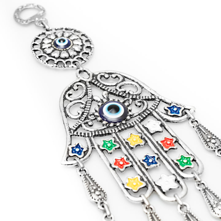 Authentic Nazar/Evil Eye Wall Decor with Hamsa Hand, 13" Inch