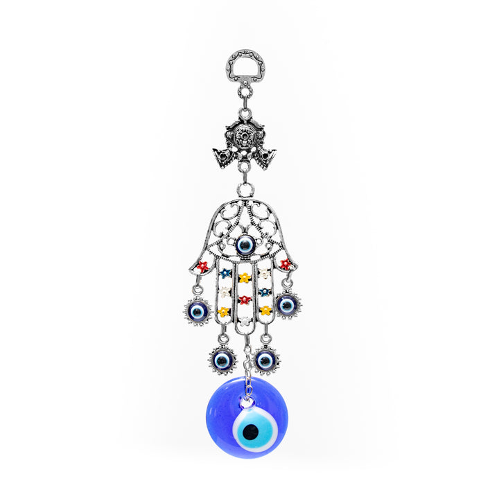 Authentic Nazar/Evil Eye Wall Decor with Hamsa Hand, 9" Inch