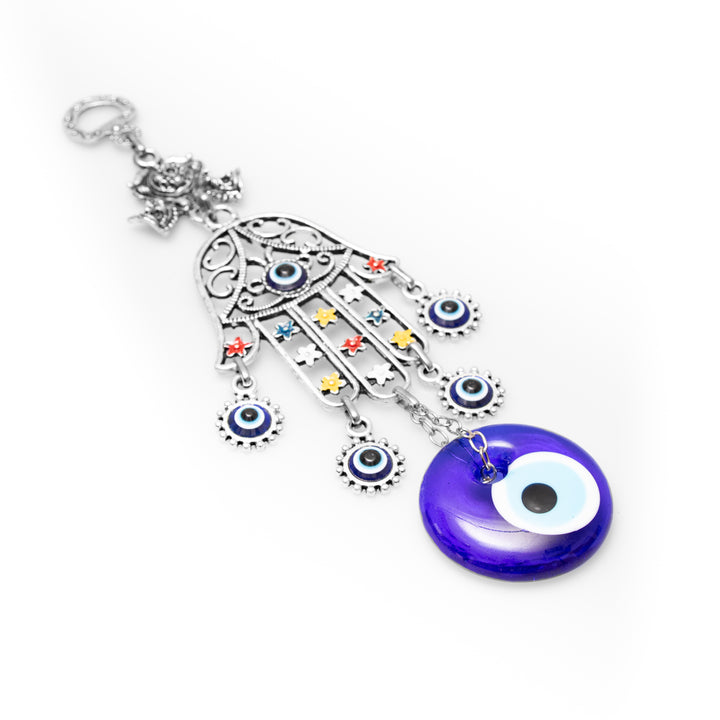 Authentic Nazar/Evil Eye Wall Decor with Hamsa Hand, 9" Inch