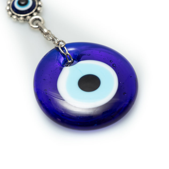 Authentic Nazar/Evil Eye Wall Decor with Owl Figure, 9" Inch