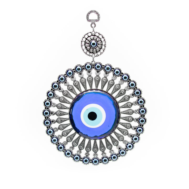 Authentic Nazar/Evil Eye Wall Decor with Sunshine Figure, 9" Inch