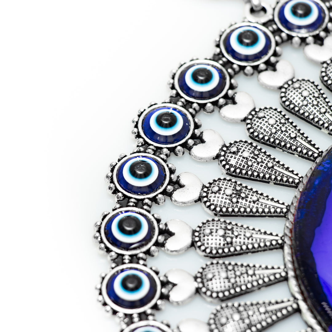 Authentic Nazar/Evil Eye Wall Decor with Sunshine Figure, 9" Inch