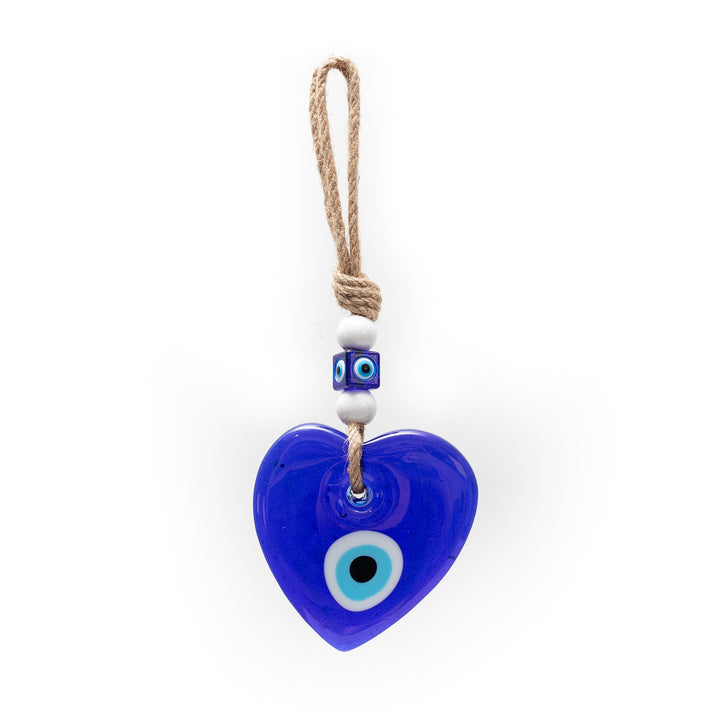 Nazar/Evil Eye Heart Shaped Hanging Decor, 10" Inch