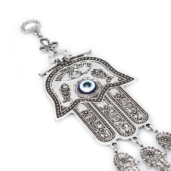 Authentic Nazar/Evil Eye Wall Decor with Hamsa Hand, 16" Inch