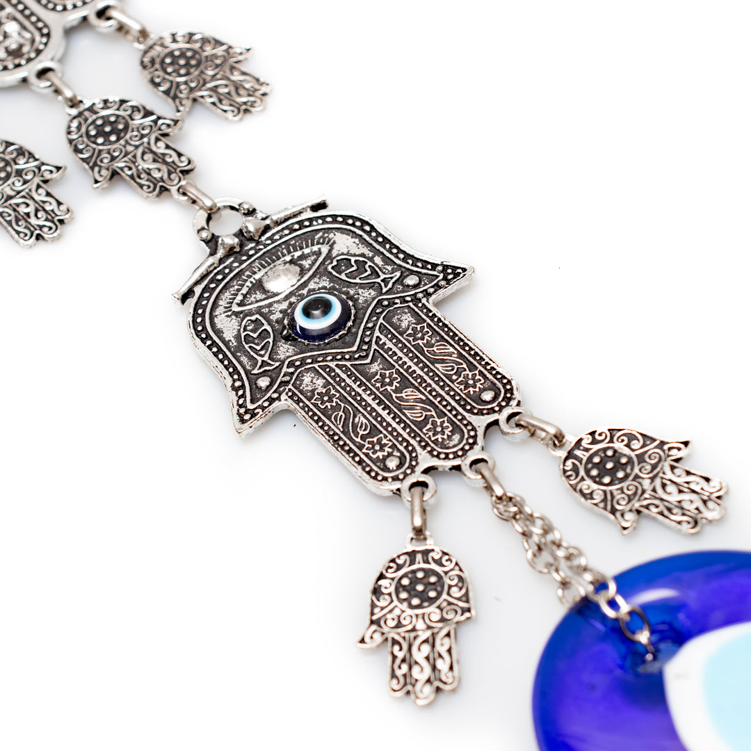 Authentic Nazar/Evil Eye Wall Decor with Hamsa Hand, 16" Inch