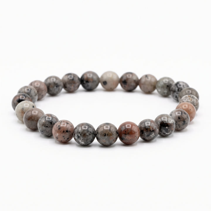 Fluorescent Syenite Metal-Free Stretch Bracelet – 8mm UV Reactive Stone Jewelry