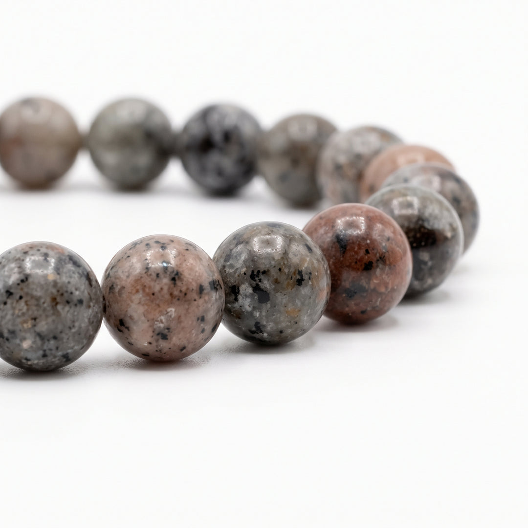 Fluorescent Syenite Metal-Free Stretch Bracelet – 8mm UV Reactive Stone Jewelry