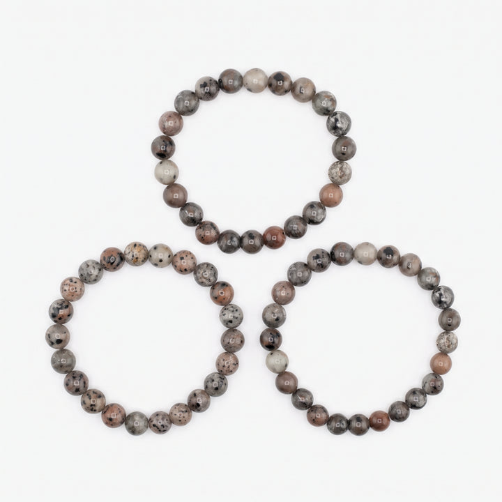 Fluorescent Syenite Metal-Free Stretch Bracelet – 8mm UV Reactive Stone Jewelry