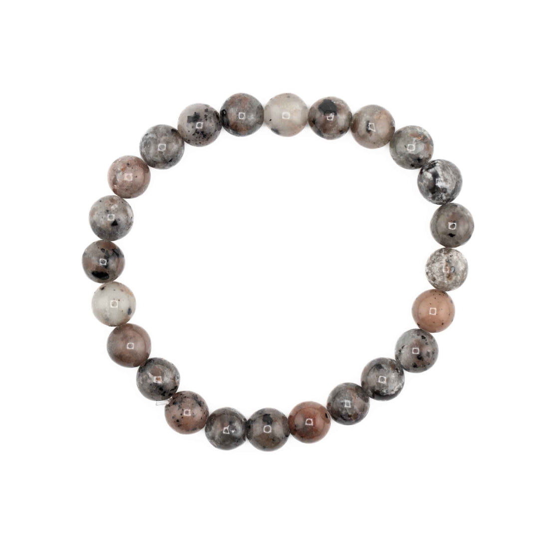 Fluorescent Syenite Metal-Free Stretch Bracelet – 8mm UV Reactive Stone Jewelry
